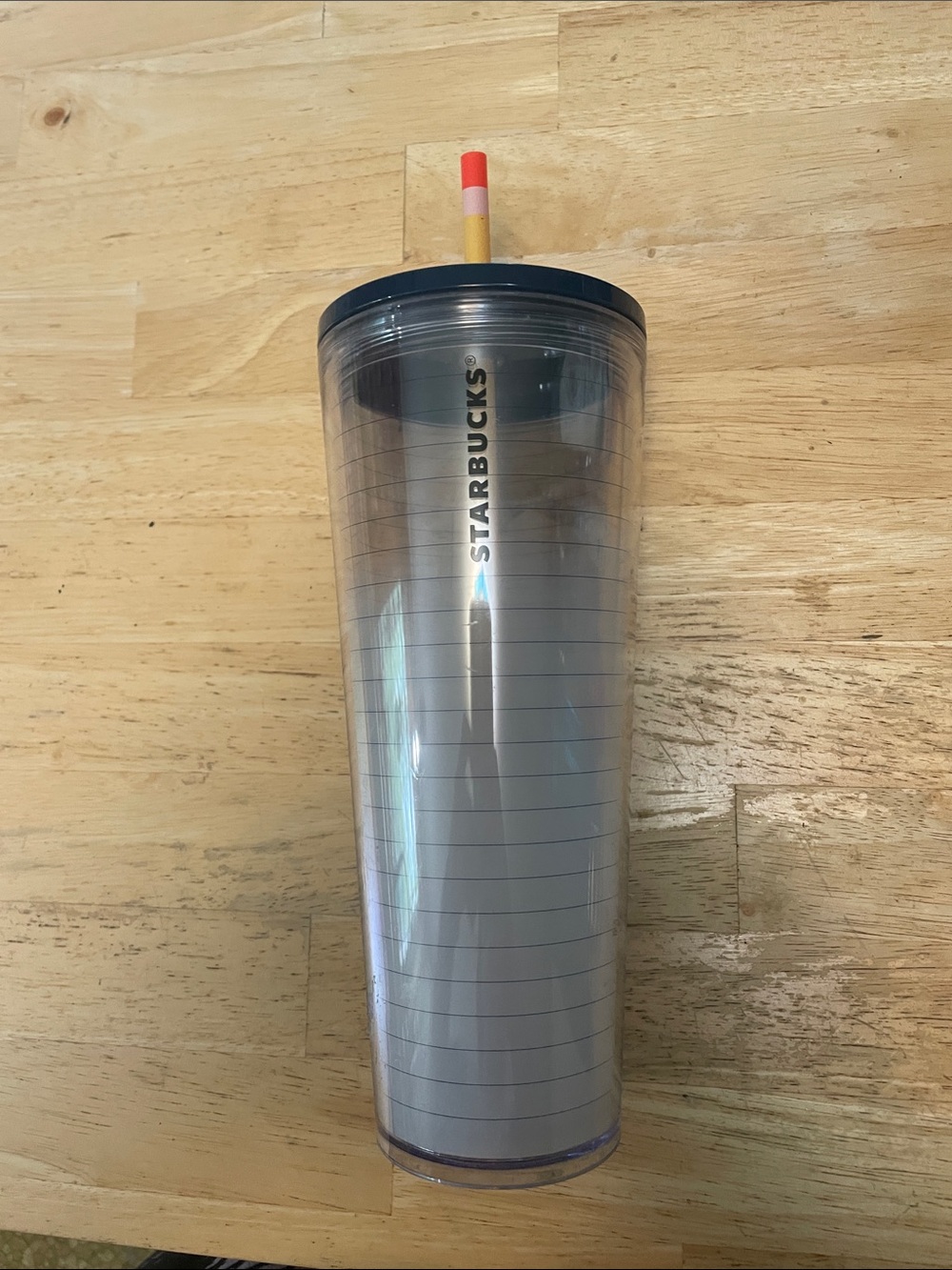 Starbucks Teacher Cup Tumbler Paper with Eraser Straw